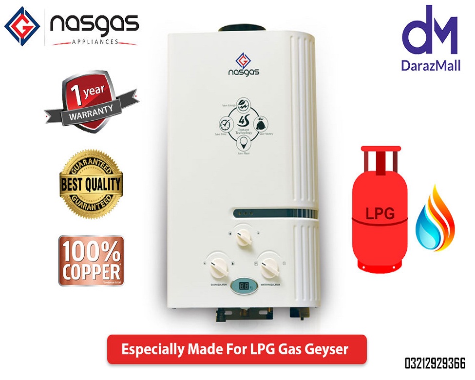 Nasgas 7 Liter Dg 7l Instant Water Heater Super Model Dual Protection