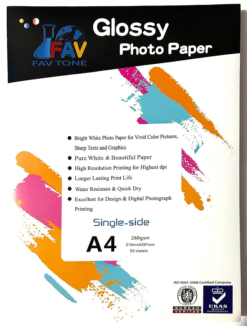 A Size Gsm Glossy Photo Paper Fav Premium Quality Sheets