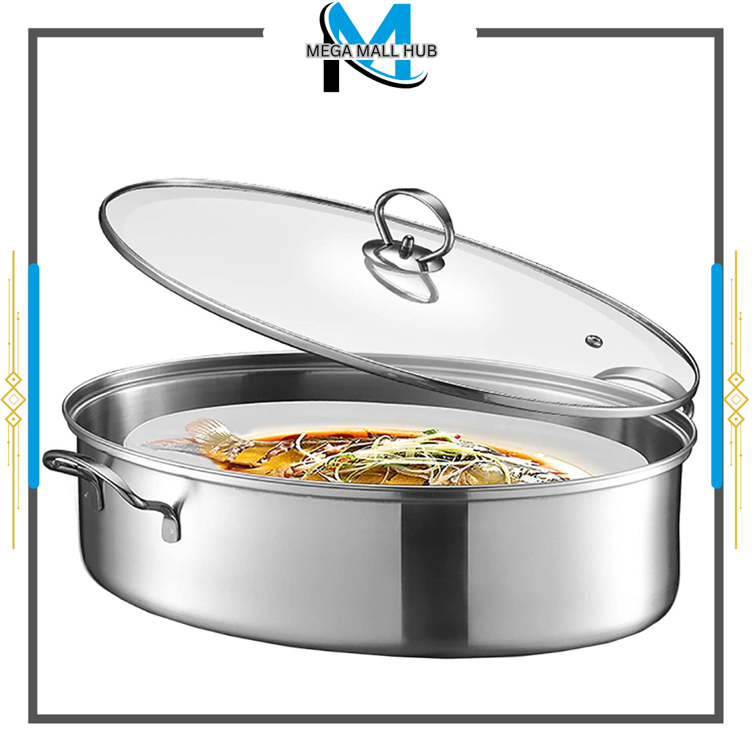 Alpha Stainless Steel Cooking Flat Karahi Fish Pot Heavy Weight Daraz Pk