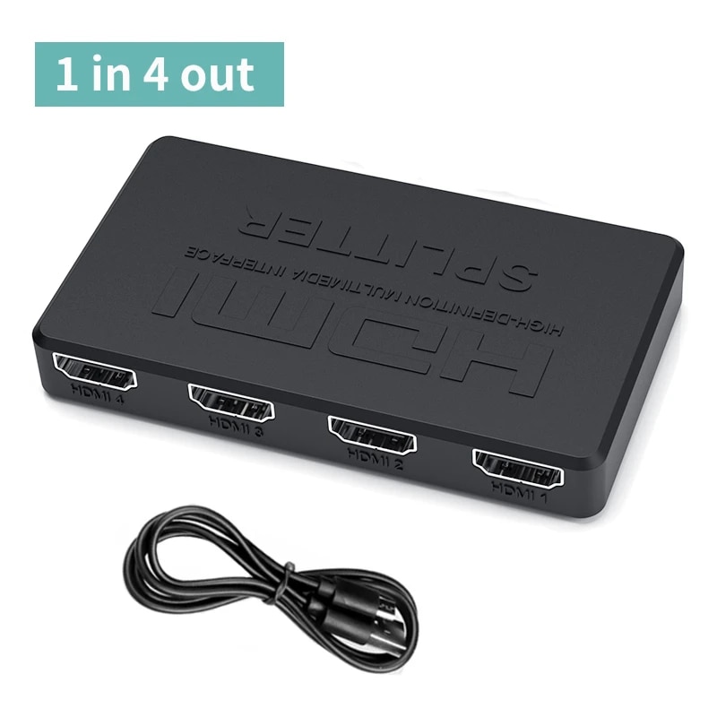 HDMI Splitter HD 4K 2K Video Switcher Adapter 1 Input 4 Output HDMI