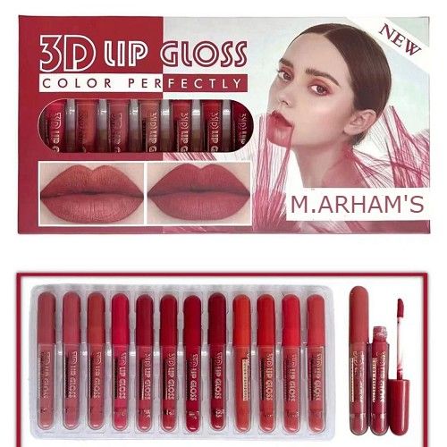 M Arhams Pack Of Lip Gloss Matte Nude Redish Shades Lip Glosses