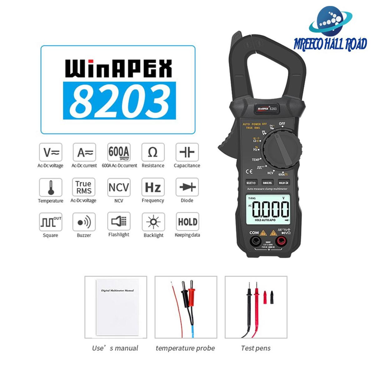 Winapex Et Ac Dc Clamp Meter Ampere Measure Multimeter