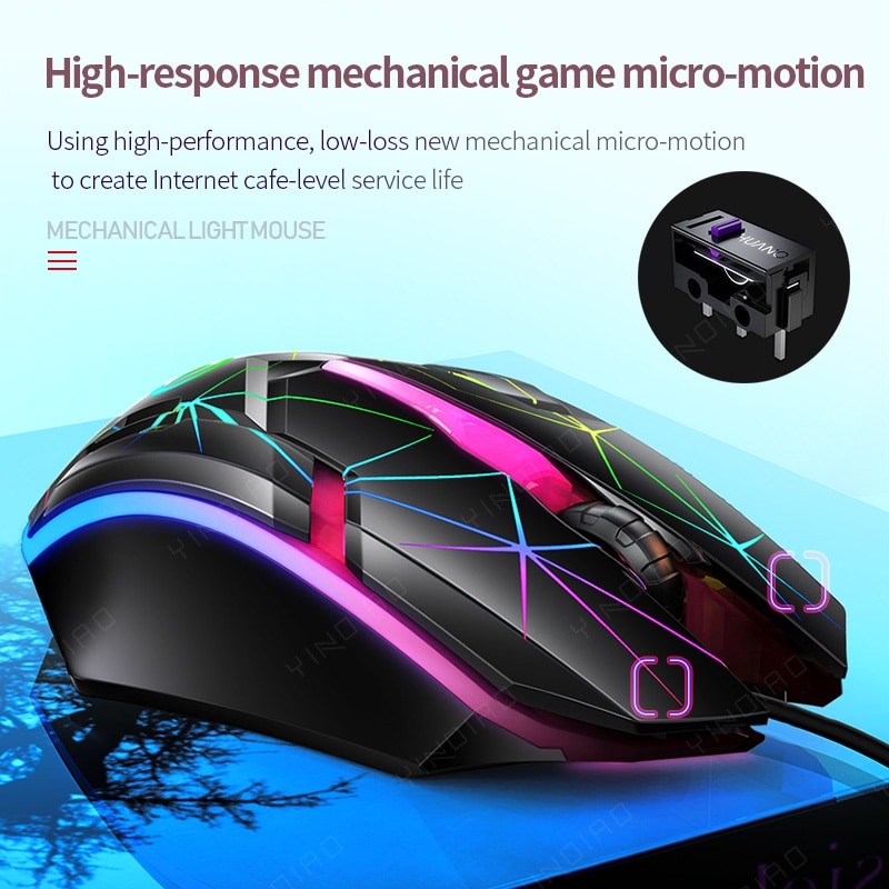 Yindiao G Usb Wired Gaming Mouse Mechanical Mouse With Levels Dpi