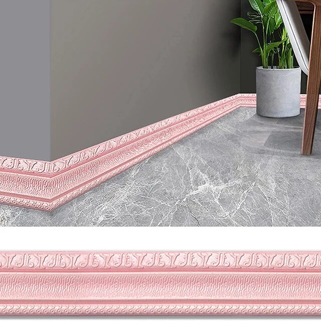 D Foam Wall Edge Strip Stickers Self Adhesive Waterproof Baseboard