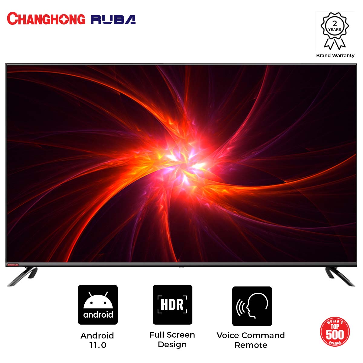 Changhong Ruba U55X718 TV 4K UHD Bezel Less Android 55 Voice Control