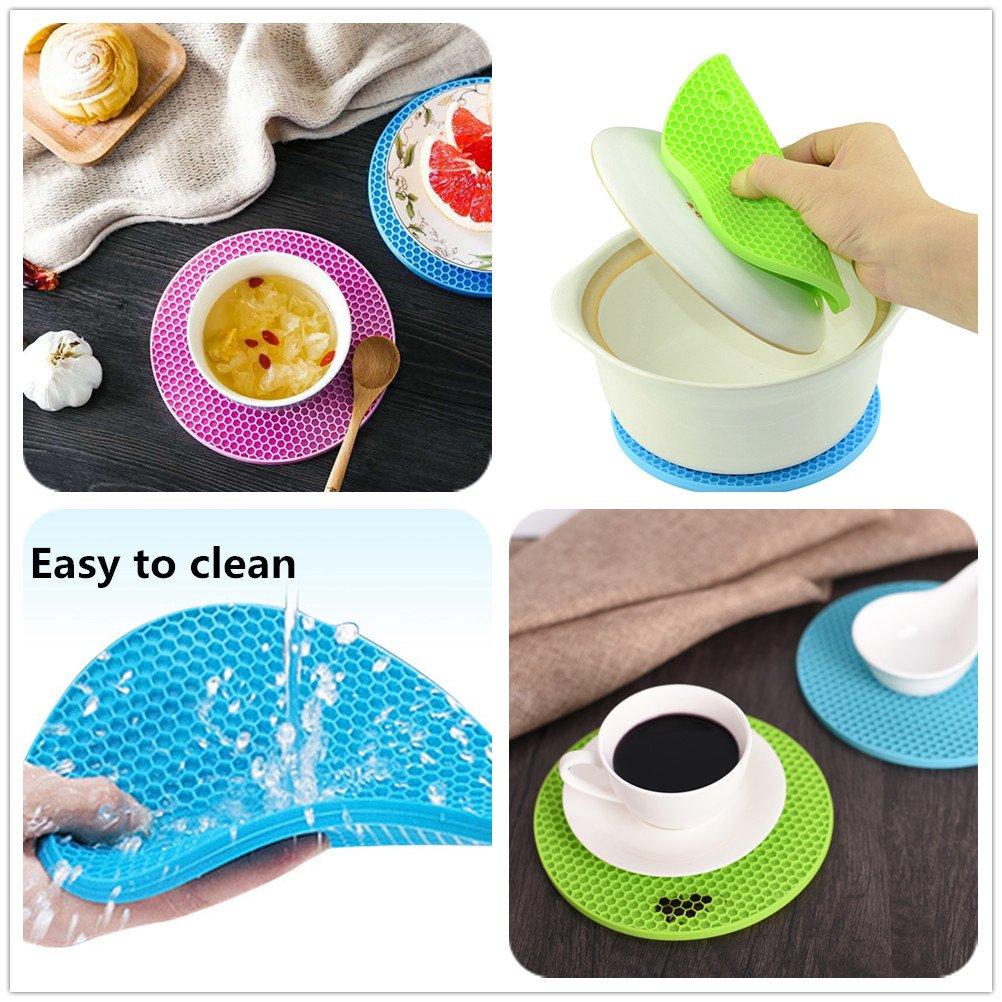 Pack Heat Resistant Silicone Pot Holder Trivet Mats Heat Proof Hot