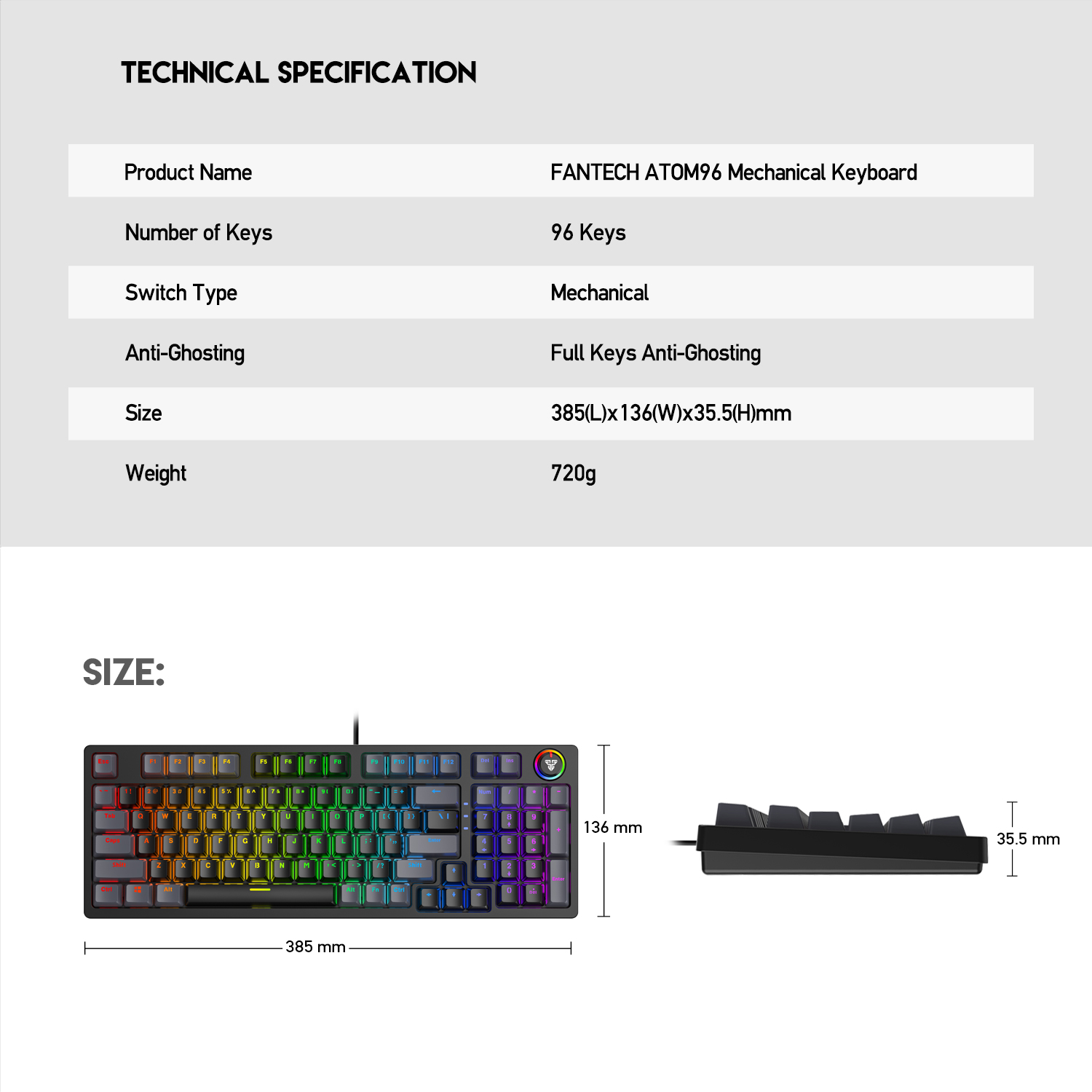 Fantech Mk Wired Mechanical Keyboard Nexcom Computers