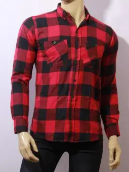 red colour check shirt