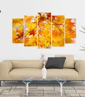 Wall Decoration Frames 5 Pieces Autumn Leaves Buy Online At