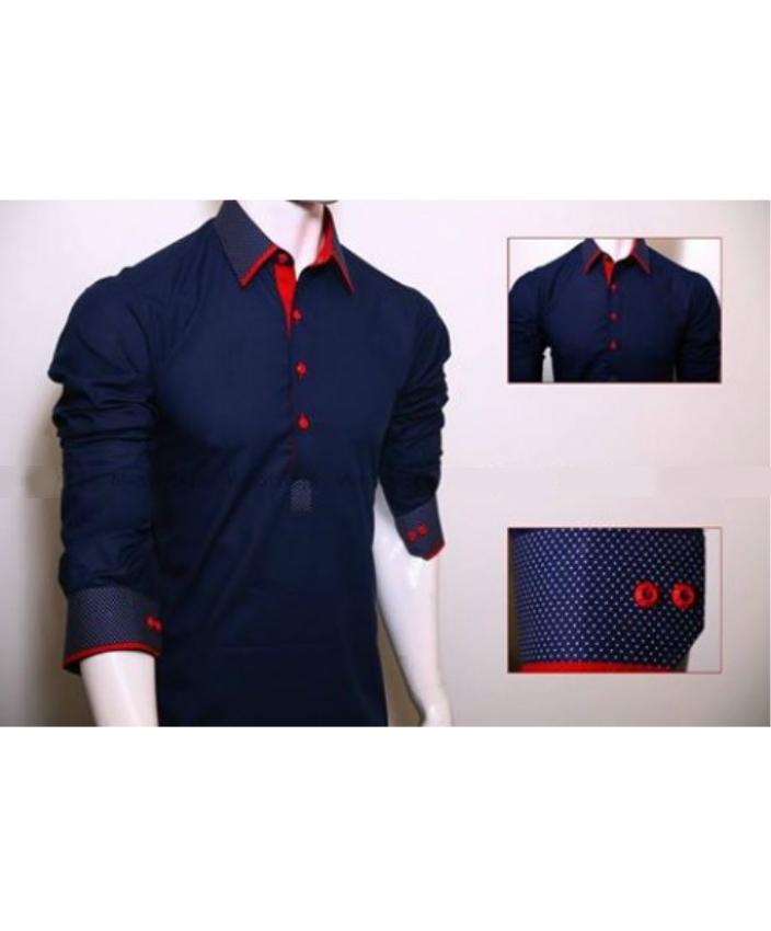 Navy Blue Cotton Kurta For Men Price In Pakistan View Latest Collection Of Kurtas 4990