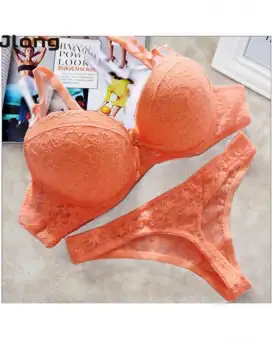 orange lace underwear