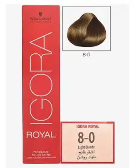 Igora Royal 8 0 Light Blonde Hair Color 60ml Buy Online At Best