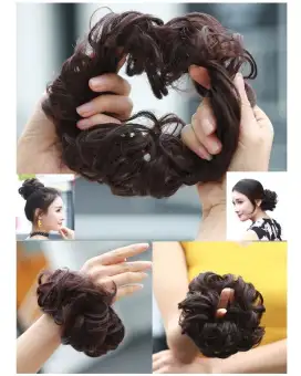 Synthetic Hair Chignons Elastic Scrunchie Extensions Hair Ponytail