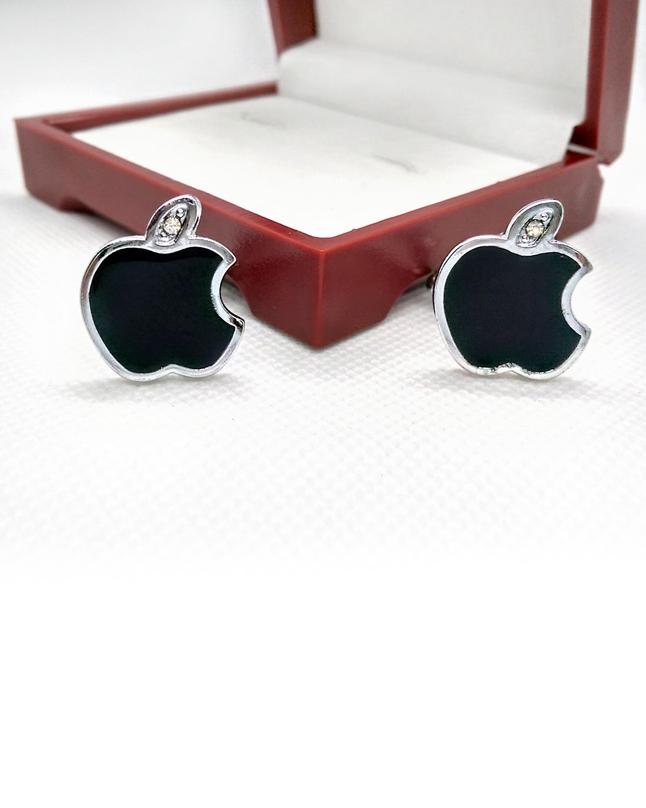 Black Metal Cufflinks for Men