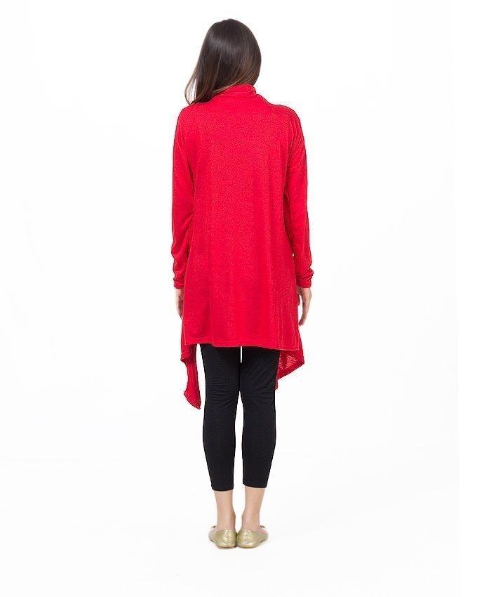 Red Polyester Viscose Stylish Shrug For Women Daraz.pk