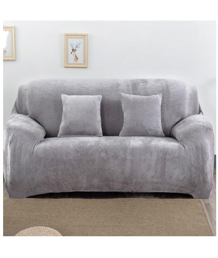 Gray Velvet Sofa Cover Sofa Design Ideas