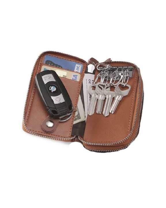 men's leather key pouch