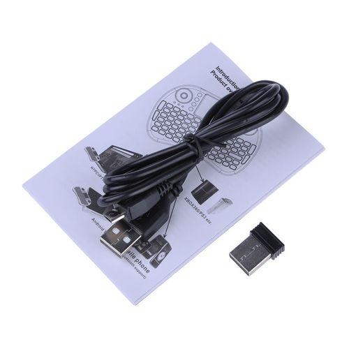 Lighting Mini Wireless Keyboard (Touchpad as Mouse) - Black