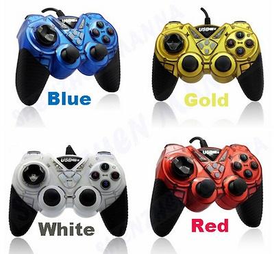 Colorful USB 2.0 Wired controller Double Shock Gamepad Joystick Joypad PC Controller for Computer Laptop