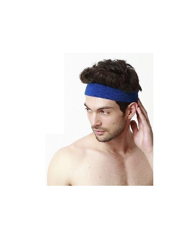 Headbands Tennis Running Unisex Athletic Basketball Head Gear - Blue