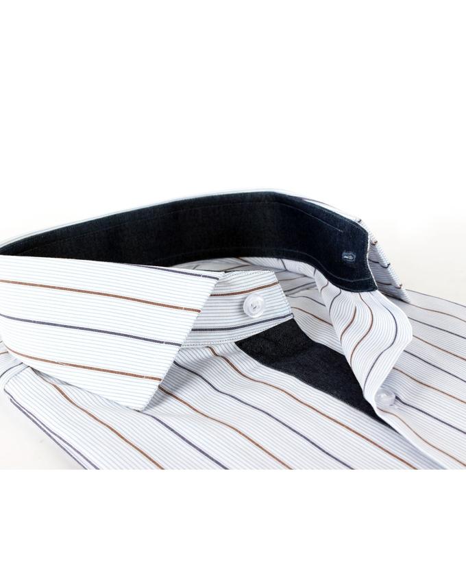 White Striped Premium Egyptian Cotton Shirt for Men