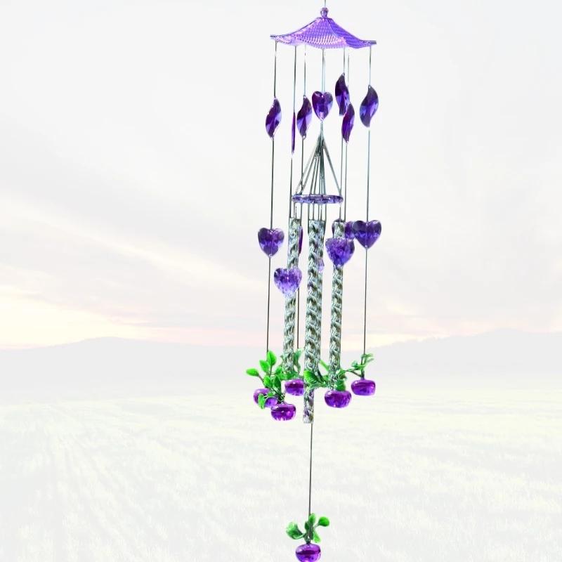 creative heart-shaped wind chime home decor gift