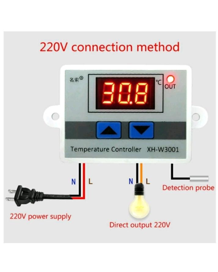 Digital LED Thermometer Temperature Controller AC220V 10A Thermostat Incubator Control Microcomputer Probe Weather Station