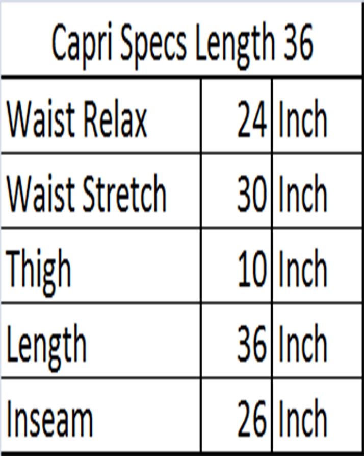 Black Cotton Lycra Capri with Embroidery