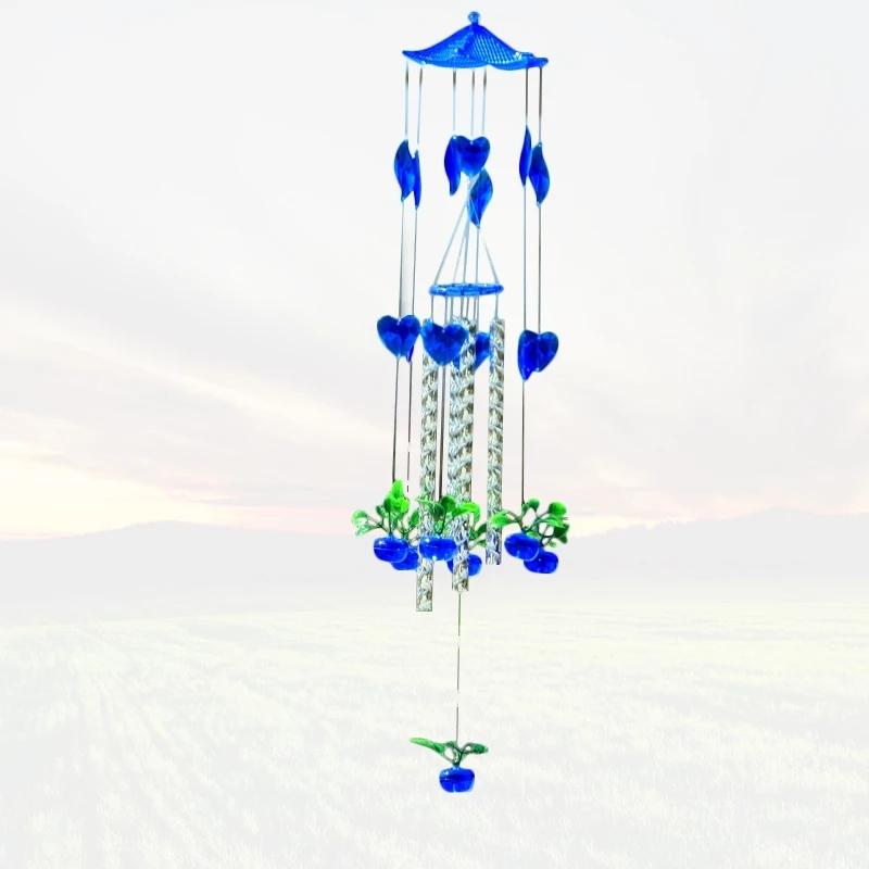 creative heart-shaped wind chime home decor gift