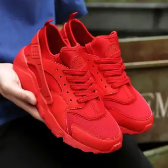 red joggers shoes