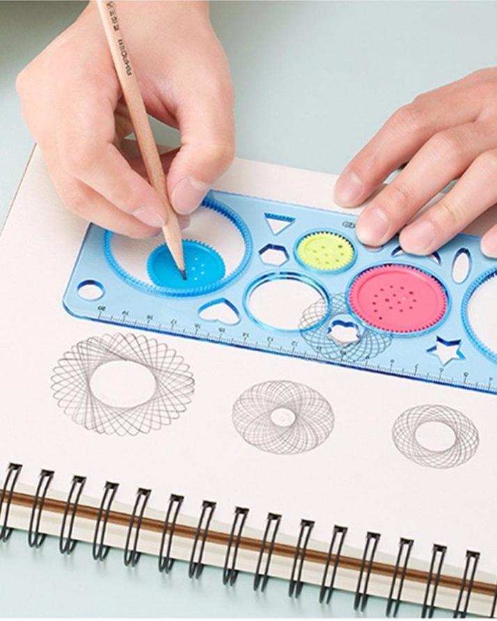 Set Of Plastic Spirograph Ruler For Circle Designing Price in Pakistan ...