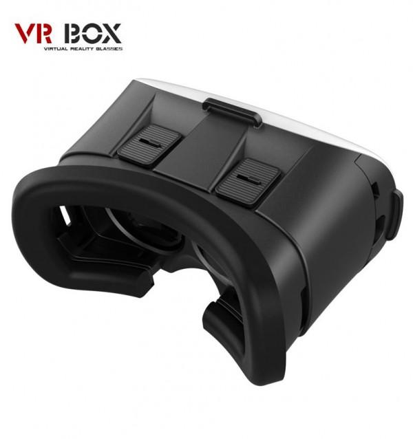 VR Box Version 2 3D Glasses with Remote - White & Black