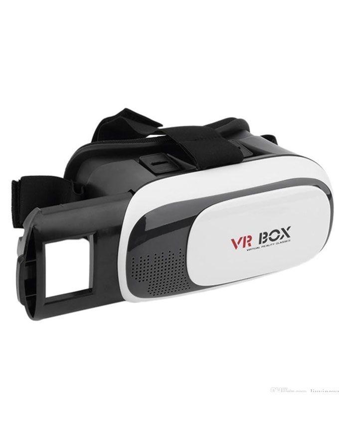 Google Cardboard VR Box II 2.0 Virtual Reality 3D Glass with Bluetooth Gamepad - White