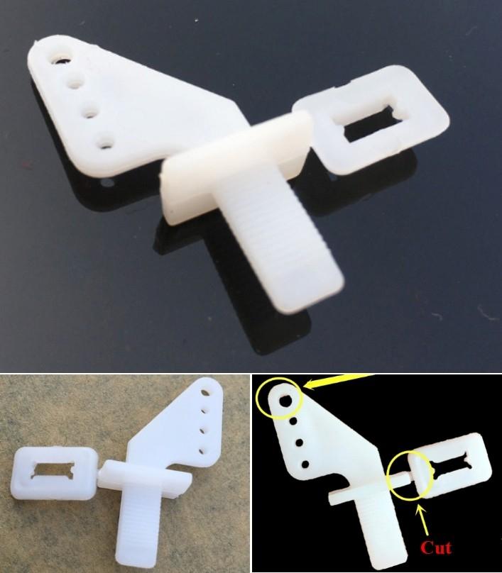 3pcs Plug-in KT Rudder angle RC control horns zip