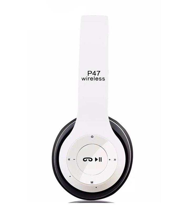 P47 - Foldable Wireless Headphones - White