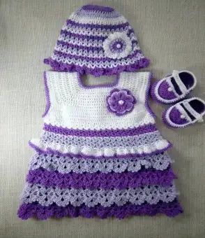 crochet ki frock