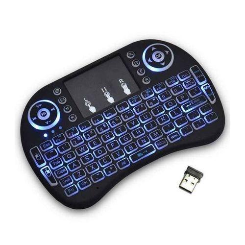 Lighting Mini Wireless Keyboard (Touchpad as Mouse) - Black