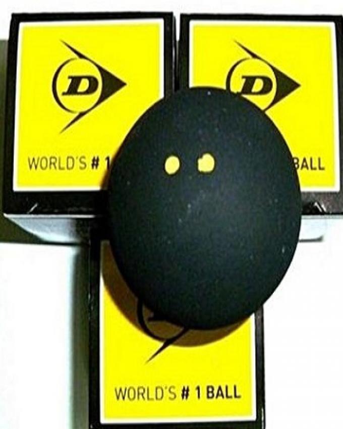 Golden store Squash Ball Dunlop double yellow Dott  pack 12 ps