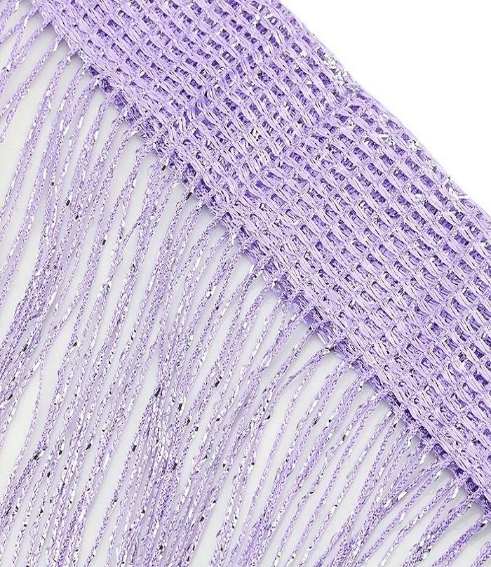 purpel Silk Tassel Window Tube Curtains