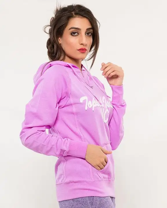 purple cotton hoodie
