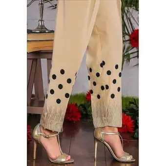 embroidered cigarette pants online