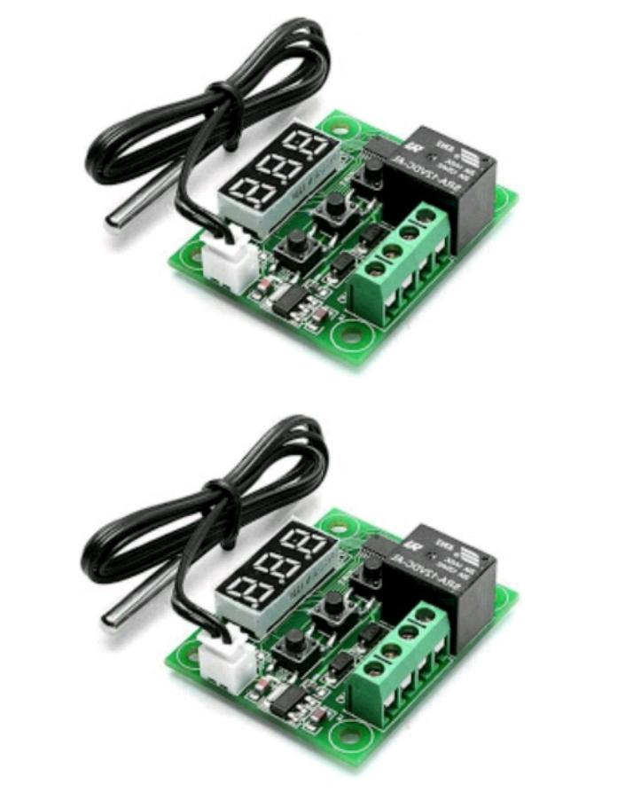 Pack Of 2 DC 12V -50~110C Mini Thermostat Regulator Digital Temperature Controller for Incubator Temp. Control Switch Plate