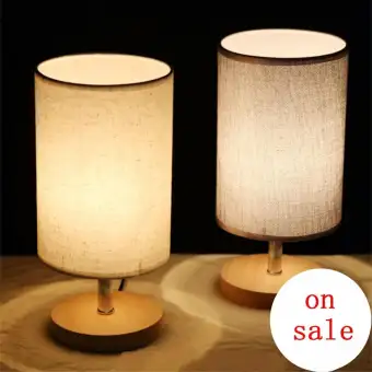 Modern Fashion Simple 5 Colors Fabric Wood Led E27 Dimmer Table Lamp For Bedroom Bedside Bar Deco Light 80 265v Yellow 0 5w