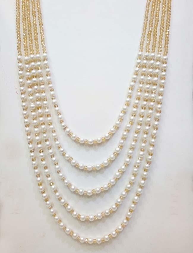White Pearl Handmade Mala: Buy Online 