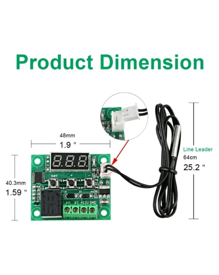 Pack Of 2 DC 12V -50~110C Mini Thermostat Regulator Digital Temperature Controller for Incubator Temp. Control Switch Plate