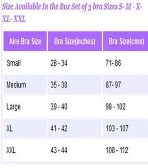 Bra Size Chart In Pakistan