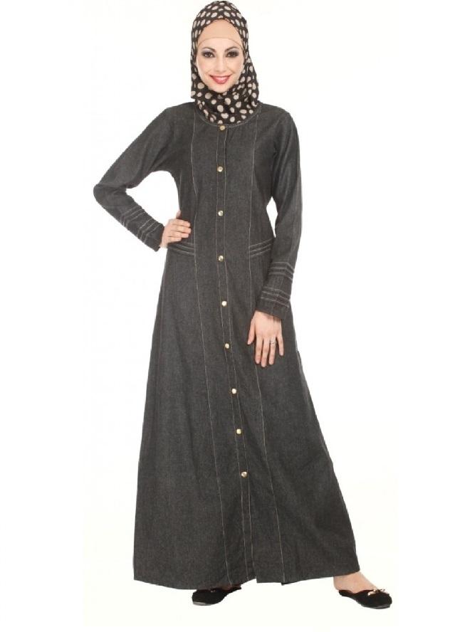 denim abaya daraz