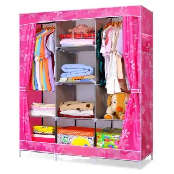 Portable Cloth Wardrobe Folding Canvas Wardrobe Buy Online At