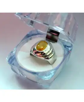 yellow sapphire ring design for man