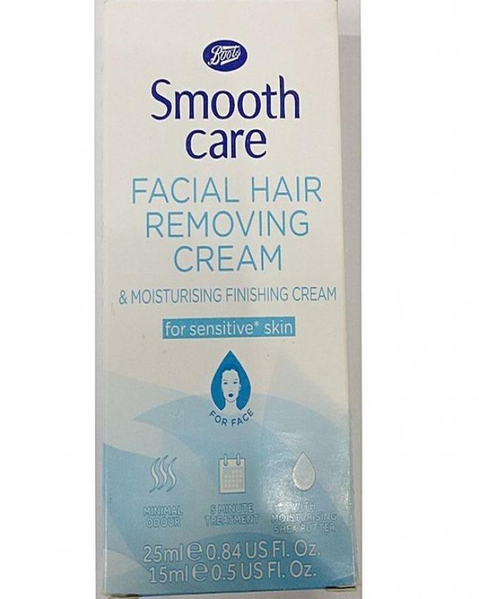 Boots Smooth Care Facial Hair Removing Cream Moisturising Finish